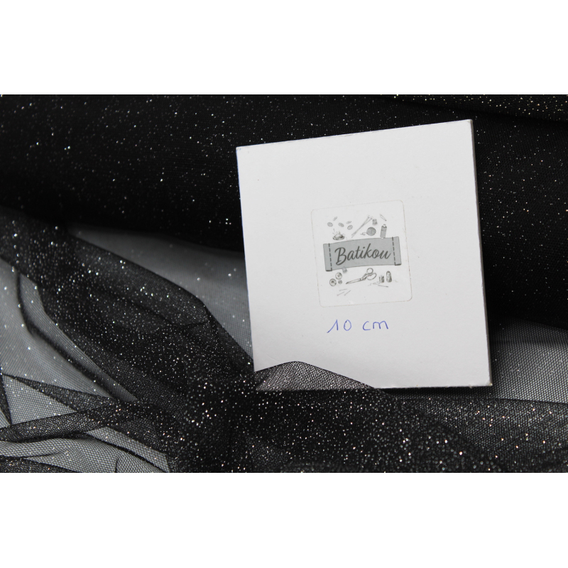 Tulle souple noir / argent