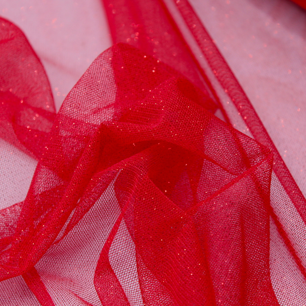 Tulle souple paillettes rouges Tulle souple paillettes rouges