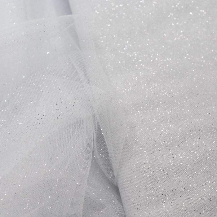 Tulle semi rigide paillettes rouge argent noir 