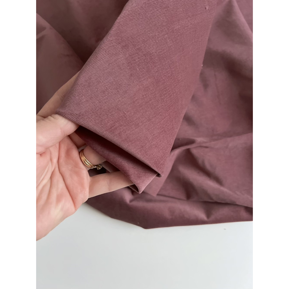 Velours milleraies stretch coton coloris figue Batikou - 3 Velours milleraies stretch coton coloris figue Batikou - 3