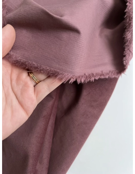 Velours milleraies stretch coton coloris figue Batikou - 4