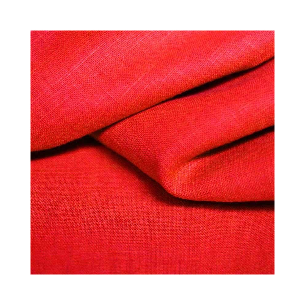 Lin lavé coloris Rouge