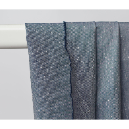 Coton chiné aspect brut coloris bleu marine Batikou - 2 Coton chiné aspect brut coloris bleu marine Batikou - 2