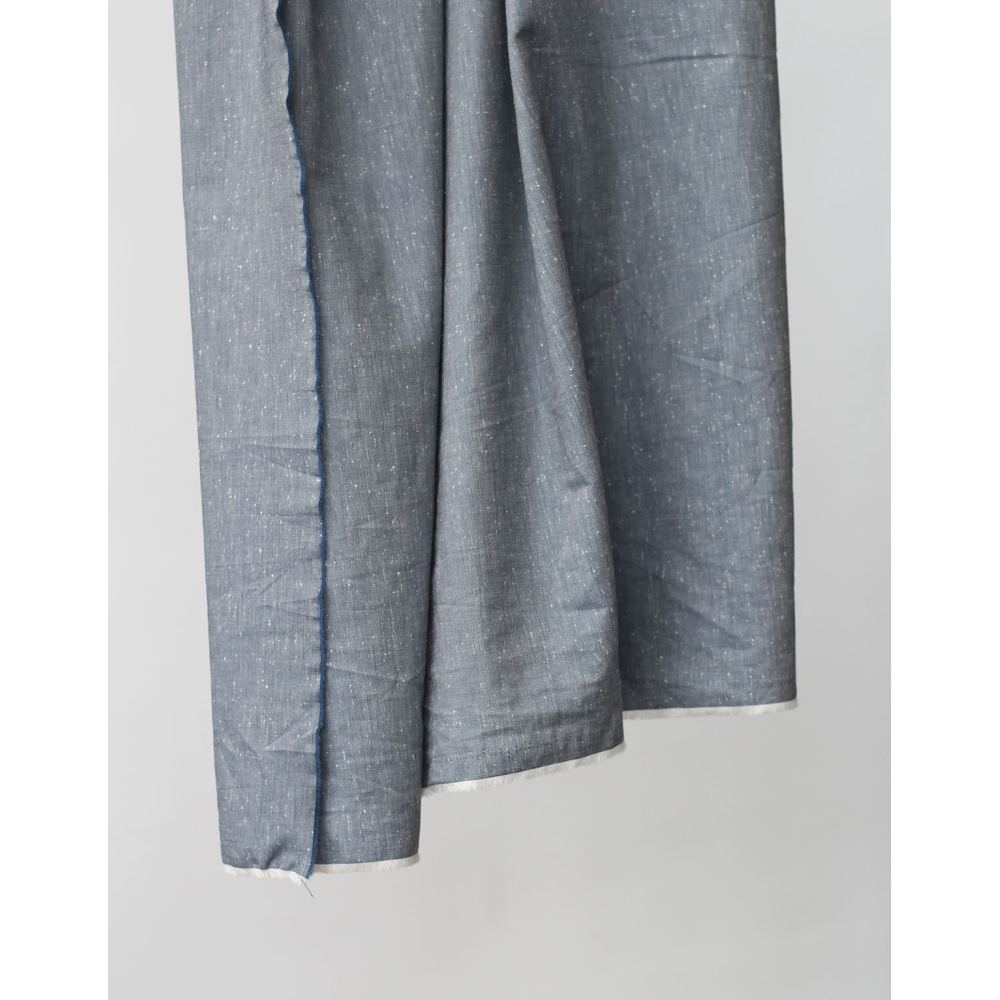 Coton chiné aspect brut coloris bleu marine Batikou - 3