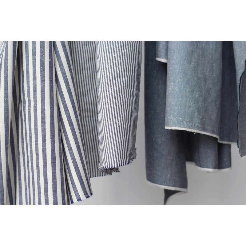 Coton chiné aspect brut coloris bleu marine Batikou - 4