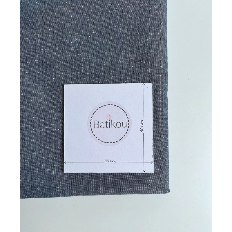 Coton chiné aspect brut coloris bleu marine Batikou - 7