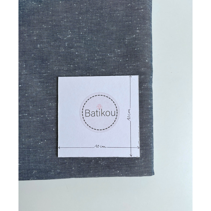 Coton chiné aspect brut coloris bleu marine Batikou - 7