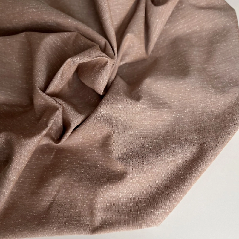 Coton chiné aspect brut coloris caramel au beurre salé Batikou - 1