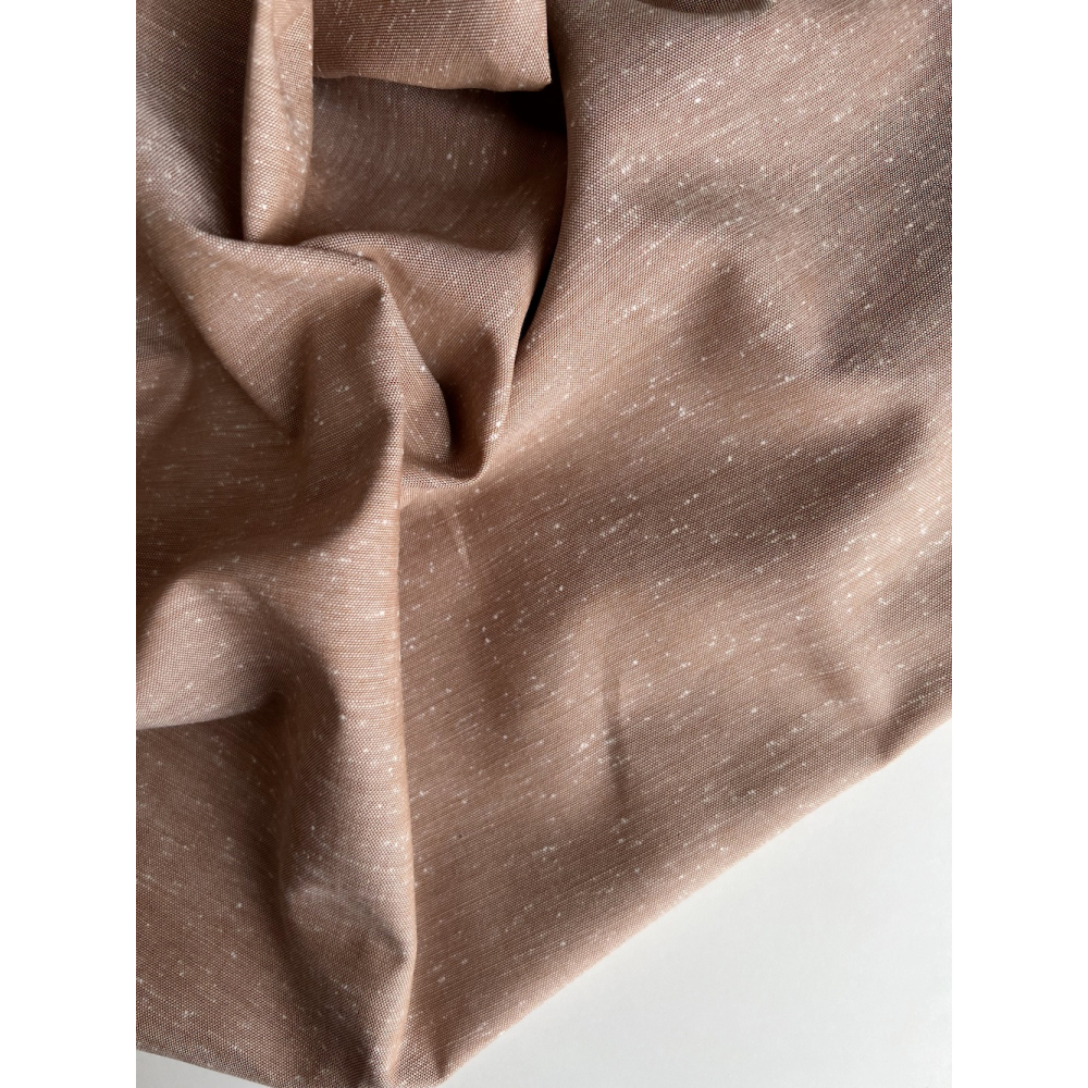 Coton chiné aspect brut coloris caramel au beurre salé Batikou - 5