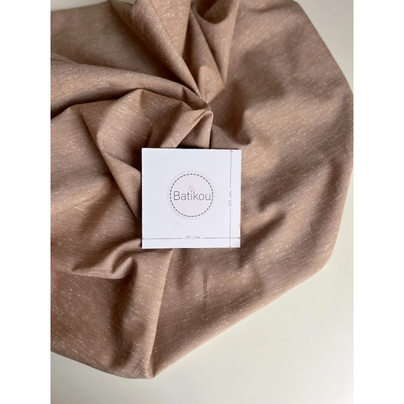Coton chiné aspect brut coloris caramel au beurre salé Batikou - 7