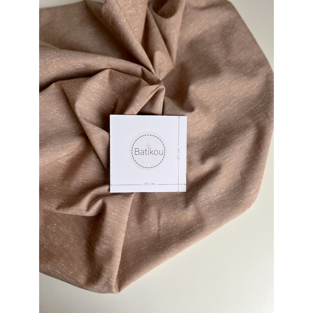 Coton chiné aspect brut coloris caramel au beurre salé Batikou - 7