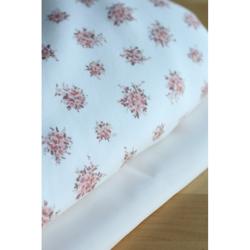 Mona - Sweat mélange de coton gratté chaud motif fleuri Qualité Oeko-tex - 12 Mona - Sweat mélange de coton gratté chaud motif fleuri Qualité Oeko-tex - 12