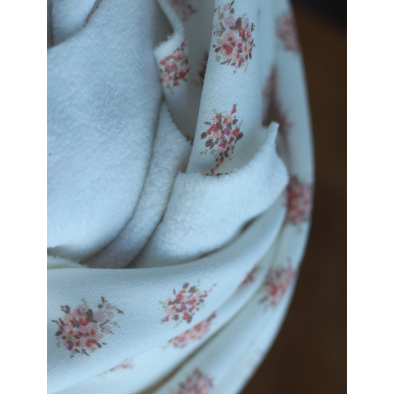 Mona - Sweat mélange de coton gratté chaud motif fleuri Qualité Oeko-tex - 15 Mona - Sweat mélange de coton gratté chaud motif fleuri Qualité Oeko-tex - 15