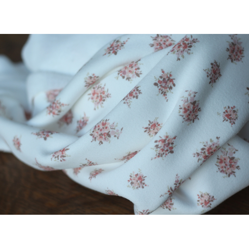 Mona - Sweat mélange de coton gratté chaud motif fleuri Qualité Oeko-tex - 16 Mona - Sweat mélange de coton gratté chaud motif fleuri Qualité Oeko-tex - 16