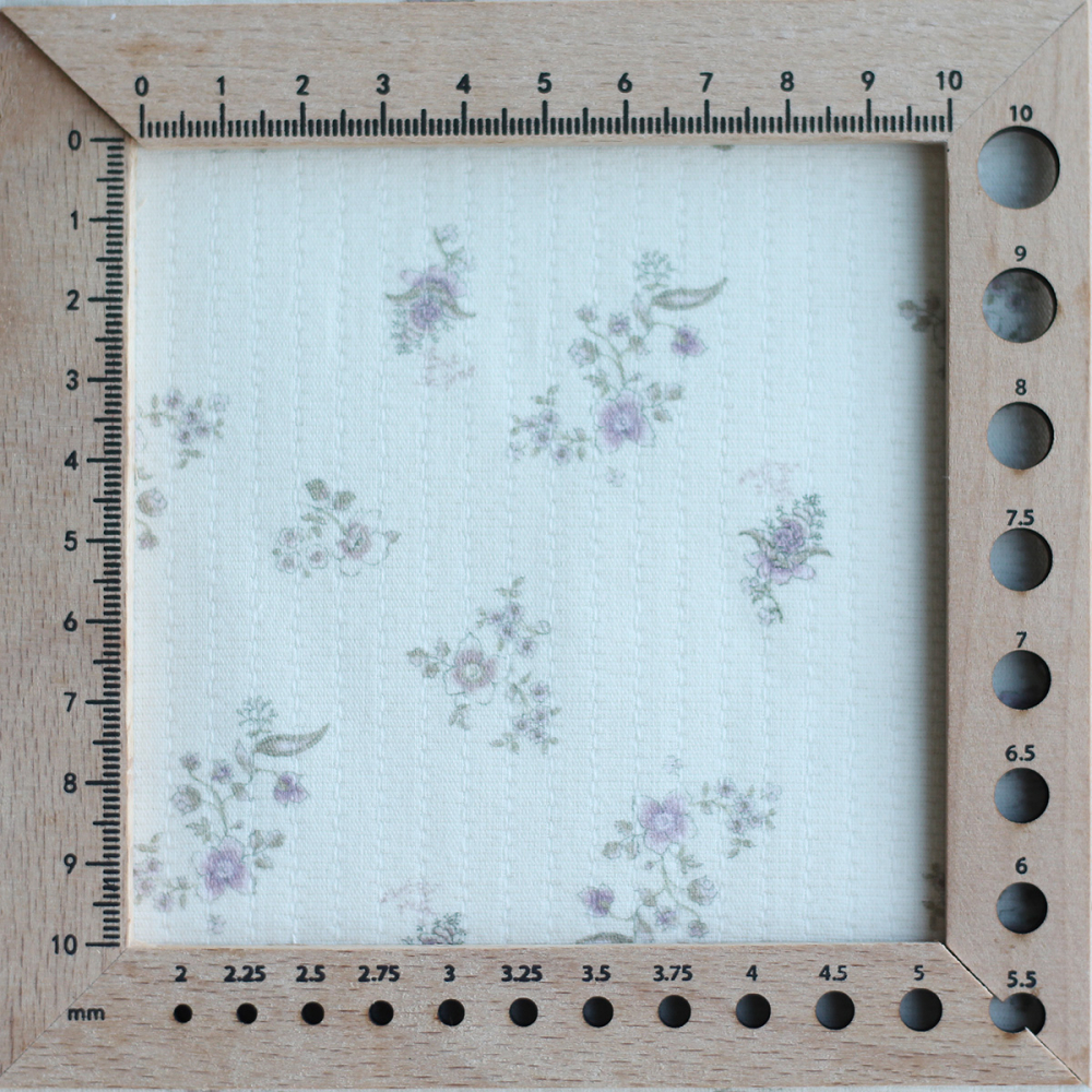 Emmanuelle - Tissu double coton piqué droit motif fleuri Tissus issus de l'agriculture biologique  - 7