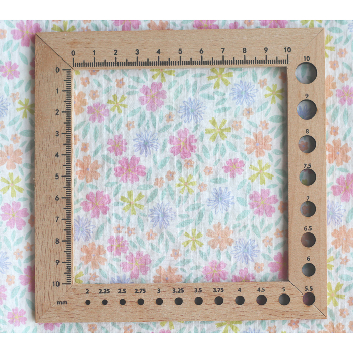 Pauline - Tissu coton texturé gaufré fleuri frais Batikou - 11