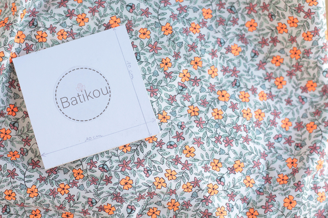 Méline - Popeline de coton BIO imprimé fleurs Tissus issus de l'agriculture biologique  - 8