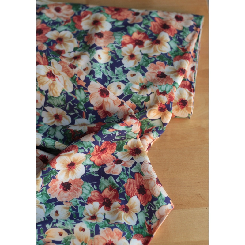 Florence - Viscose imprimée fleuri ocre Batikou - 6