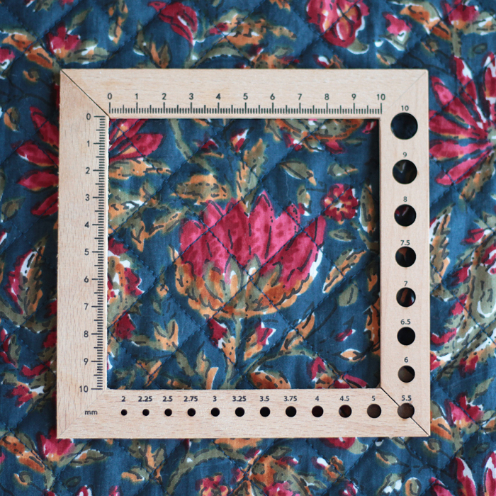 Tissu indien matelassé double face coton hand block largeur 100cm Batikou - 13