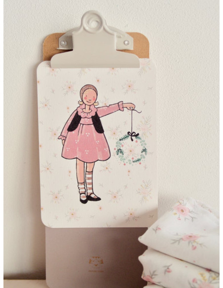 Carte postale Celestine & Cie x Batikou Motif Josephine rose