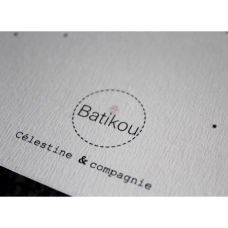 Carte postale Celestine & Cie x Batikou Motif Josephine rose Carte postale Celestine & Cie x Batikou Motif Josephine rose