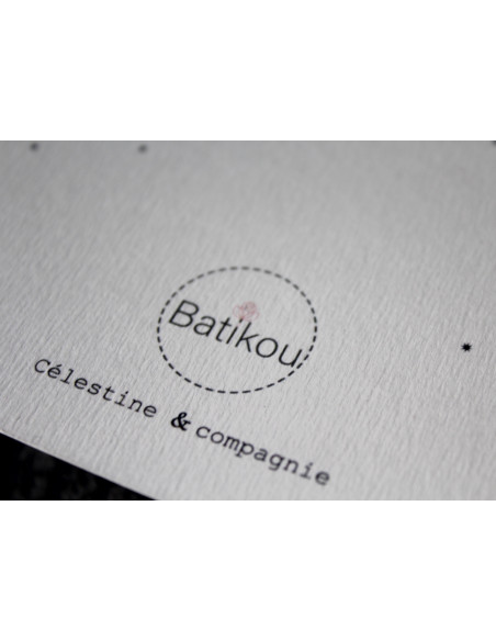 Carte postale Celestine & Cie x Batikou Motif Josephine rose