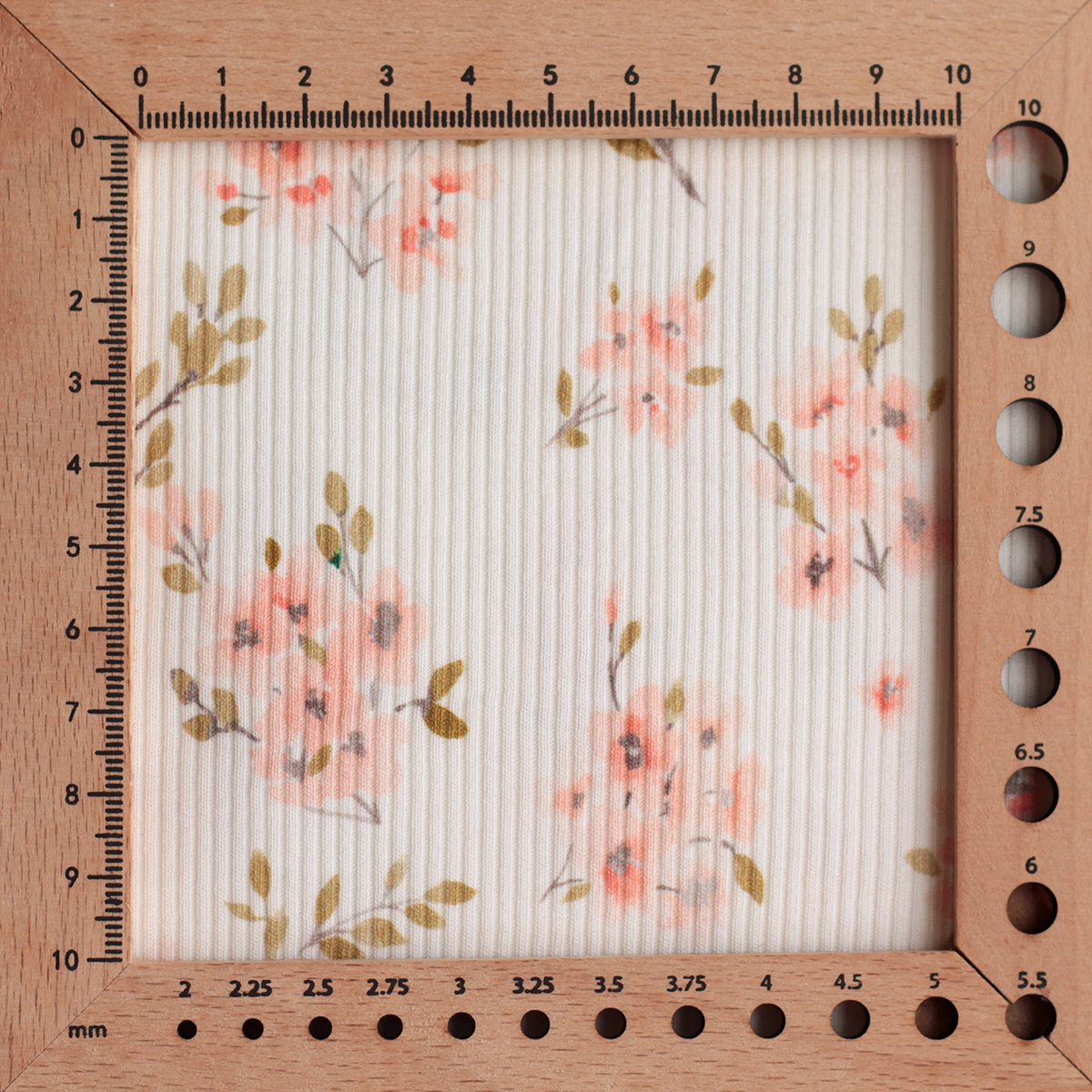 copy of Jersey coton côtes fines à motifs fleur de coton