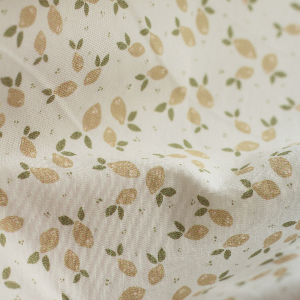 copy of Jersey coton à motifs fleurs corail et rose