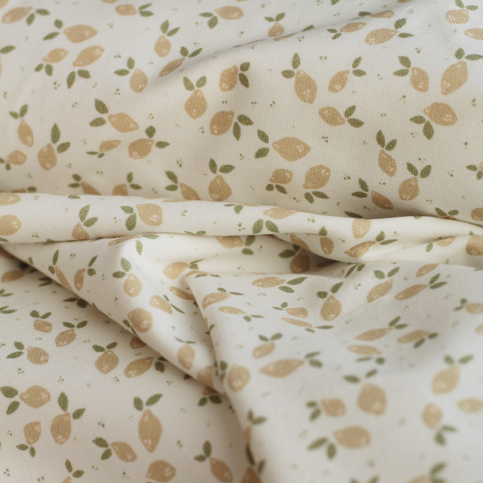 copy of Jersey coton à motifs fleurs corail et rose
