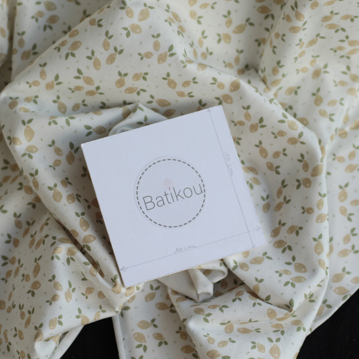 copy of Jersey coton à motifs fleurs corail et rose