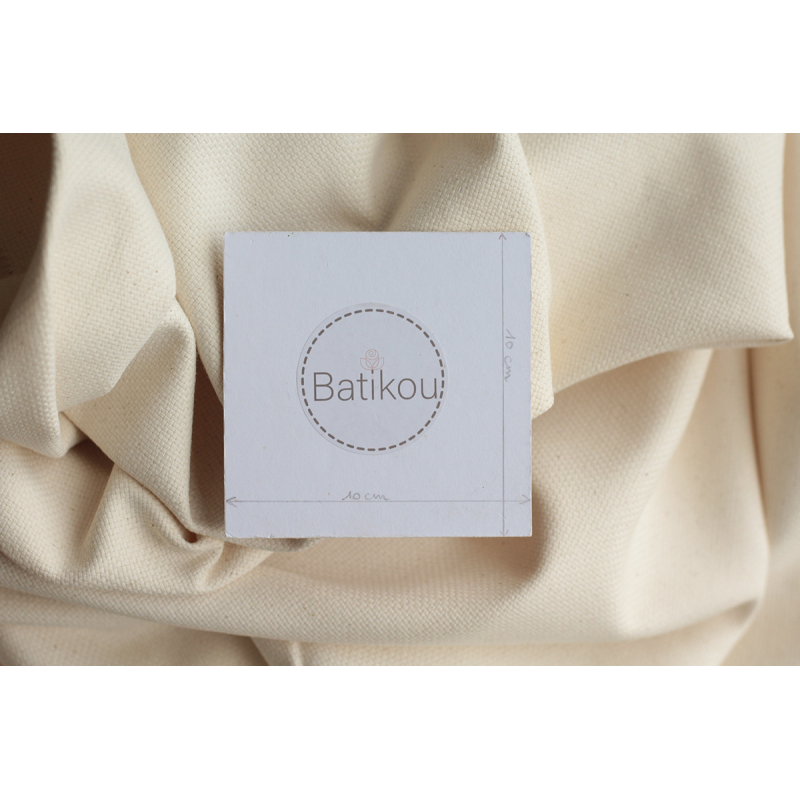 copy of Toile de coton non blanchi aspect naturel beige chiné