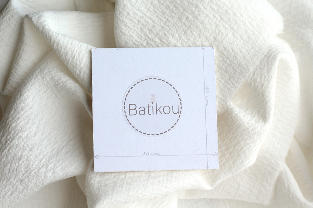 copy of BAYA - Double de coton texturée losanges coloris écru