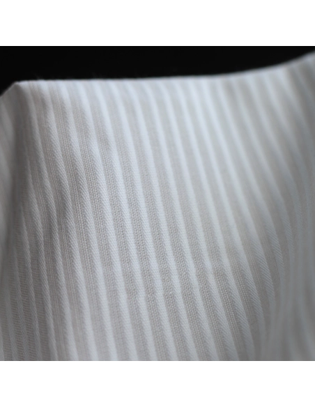 copy of Coton bio gaufré à rayures bleu ciel / blanc