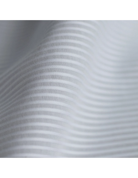 copy of Coton bio gaufré à rayures bleu ciel / blanc