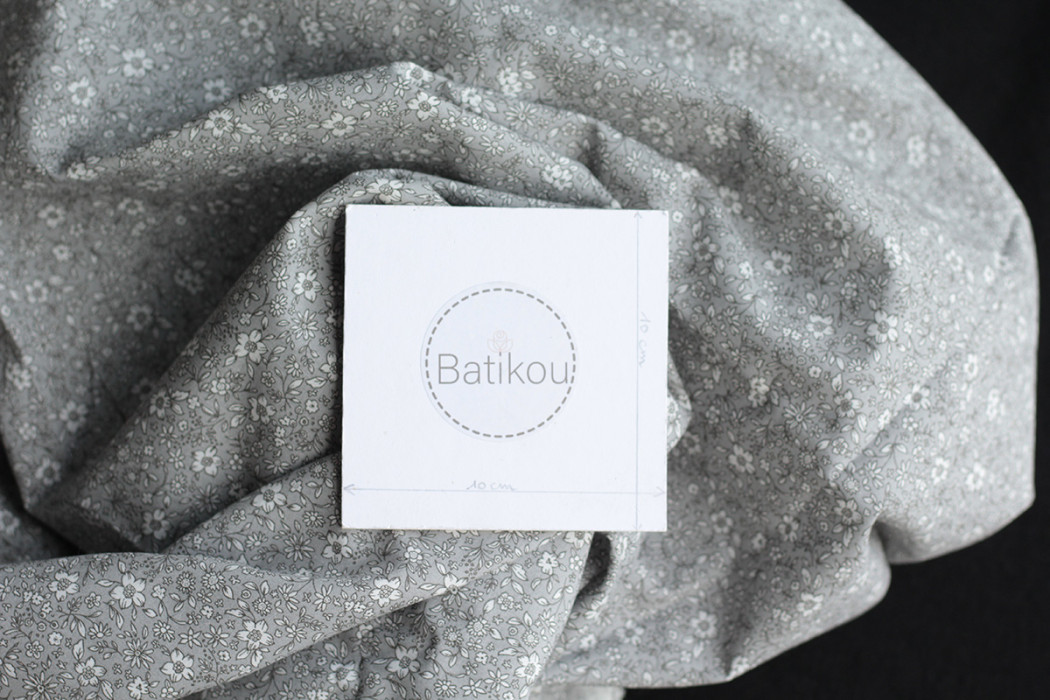 copy of Carmen - Batiste de coton bio SILKYNE à imprimé fleuri fond corail