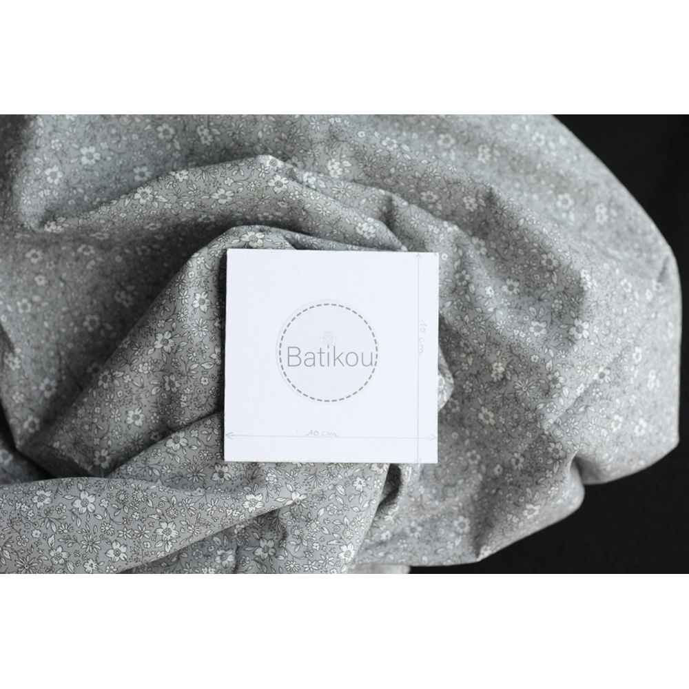 copy of Carmen - Batiste de coton bio SILKYNE à imprimé fleuri fond corail