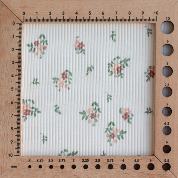 copy of Jersey coton côtes fines à motifs fleurs corail