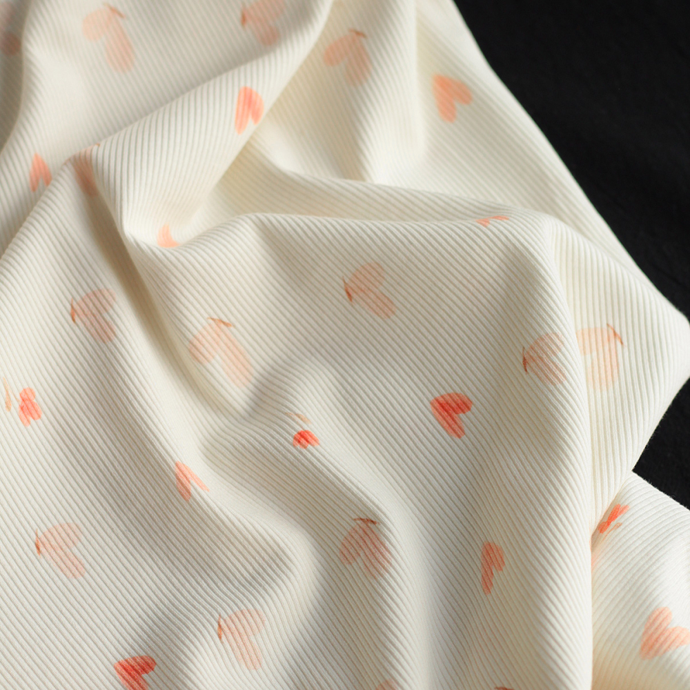 copy of Jersey coton côtes fines à motifs fleurettes