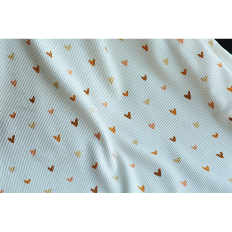 copy of Jersey coton côtes fines à motifs fleurettes