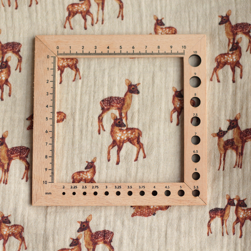 copy of Double gaze de coton imprimé Graou beige