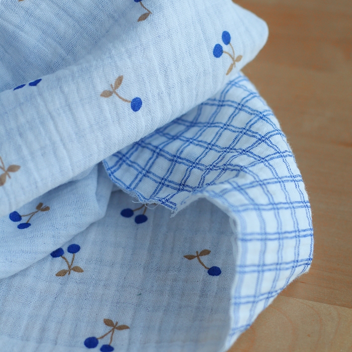 copy of Maxime - Double gaze de coton double face coloris beige chiné