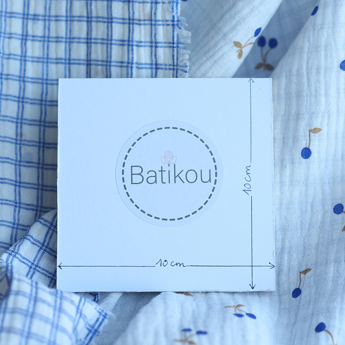 copy of Maxime - Double gaze de coton double face coloris beige chiné