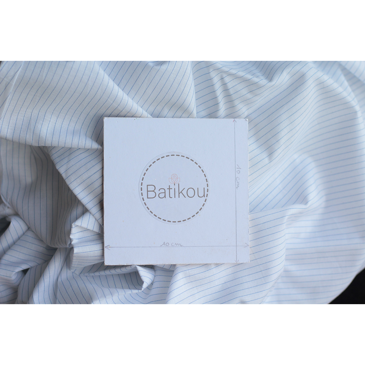 copy of Batiste de coton SILKYNE imprimé petits carreaux bleus