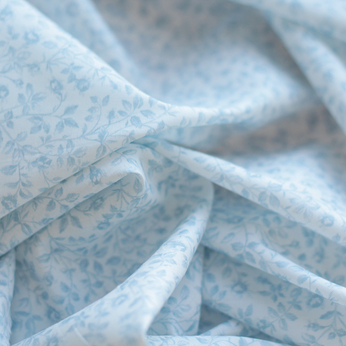 copy of Liv - Batiste de coton douce à imprimé fleuri rose poudré