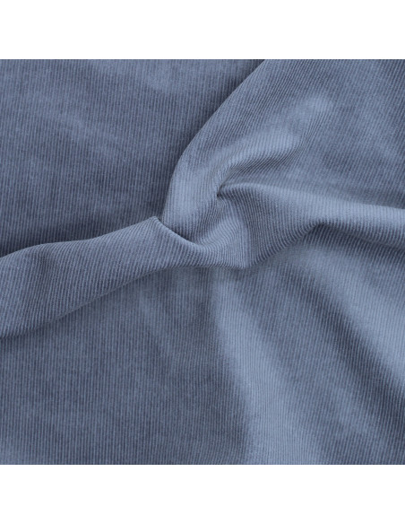 Velours milleraies coton organique coloris bleu denim