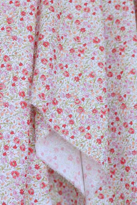 copy of Selma - Batiste de coton bio SILKYNE à imprimé fleuri pastel