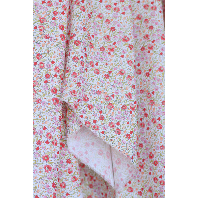 copy of Selma - Batiste de coton bio SILKYNE à imprimé fleuri pastel