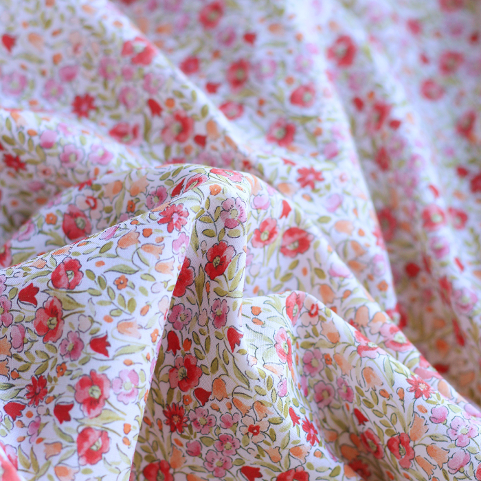 copy of Selma - Batiste de coton bio SILKYNE à imprimé fleuri pastel