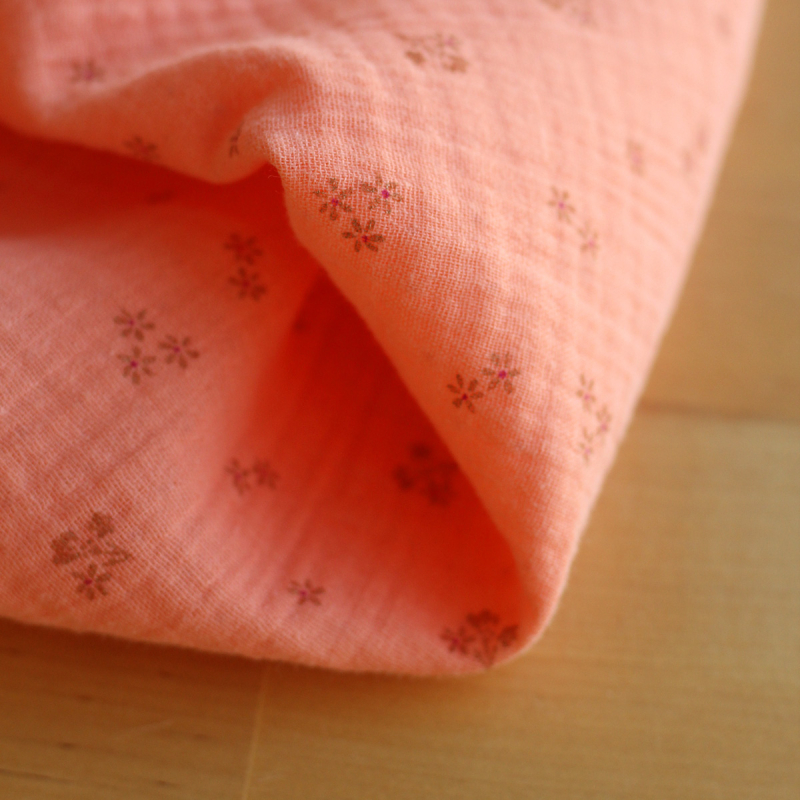 copy of Selena - Double gaze de coton double face coloris vieux rose modoré