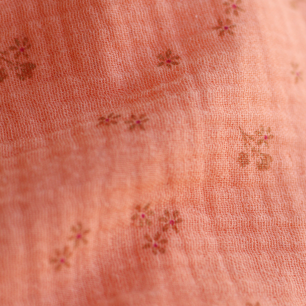 copy of Selena - Double gaze de coton double face coloris vieux rose modoré
